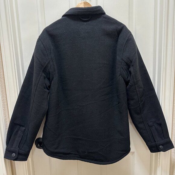 New Jachs New York Wool Blend Jacket Men's Size S Black Sherpa Lined Ragged - Picture 14 of 15